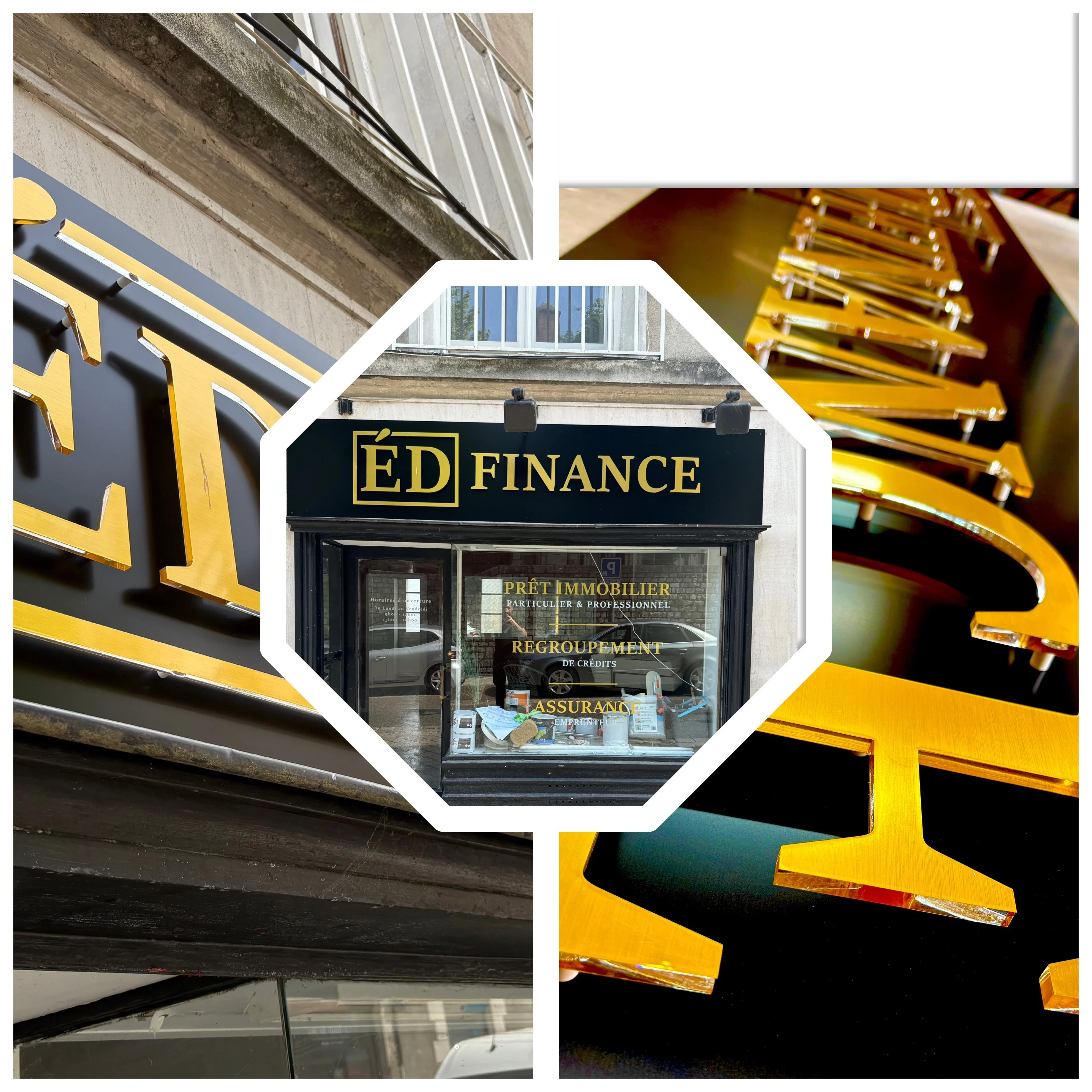 Lettres en plexiglas 8 mm avec chants polis